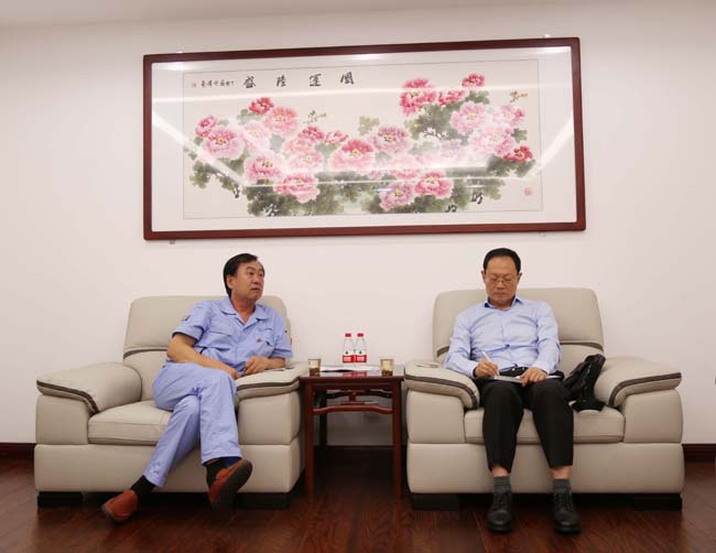 中國機(jī)械工業(yè)集團(tuán)河南分公司黨委書記、總經(jīng)理郭春陽一行到公司交流訪談